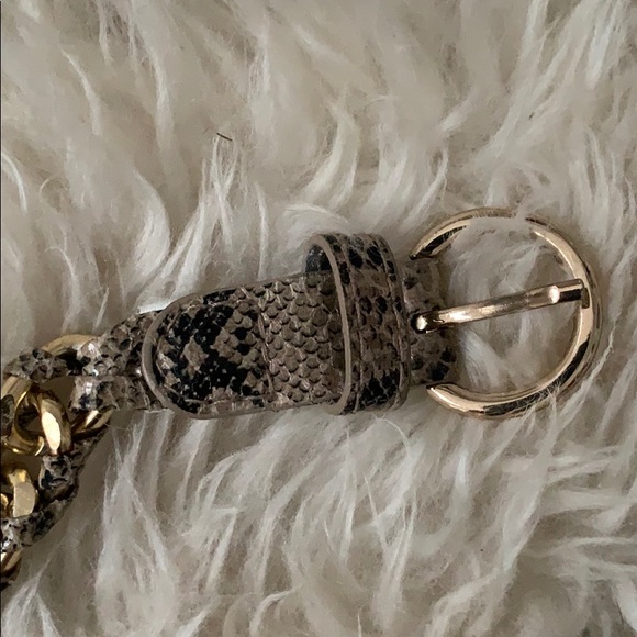 Bebe snake print and gold chain belt - Picture 2 of 3